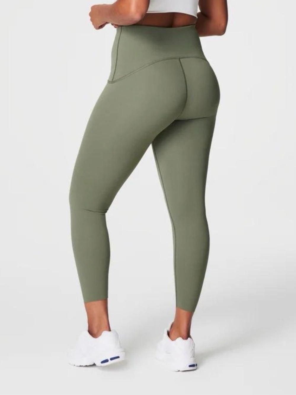 SPANX Booty Boost Active 7/8 Leggings Olive Green Size S